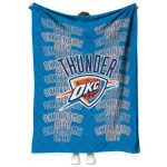 oklahoma city thunder bold red blue quilt blanket best selling