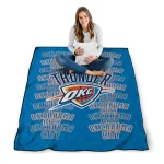 oklahoma city thunder bold red blue quilt blanket best selling