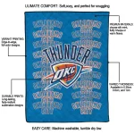 oklahoma city thunder bold red blue quilt blanket best selling