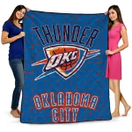 Oklahoma City Thunder Brick Grid Blue Quilt Blanket 1 oklahoma city thunder brick grid blue quilt blanket best selling
