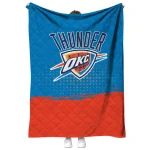 oklahoma city thunder dot illusion blue quilt blanket best selling