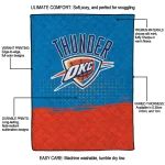 oklahoma city thunder dot illusion blue quilt blanket best selling