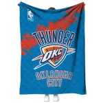 oklahoma city thunder nba grunge blue quilt blanket best selling