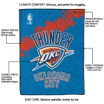 oklahoma city thunder nba grunge blue quilt blanket best selling