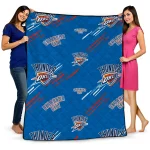 Oklahoma City Thunder Sketch Lines Blue Quilt Blanket 1 oklahoma city thunder sketch lines blue quilt blanket best selling
