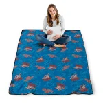 oklahoma city thunder solid classic blue quilt blanket best selling
