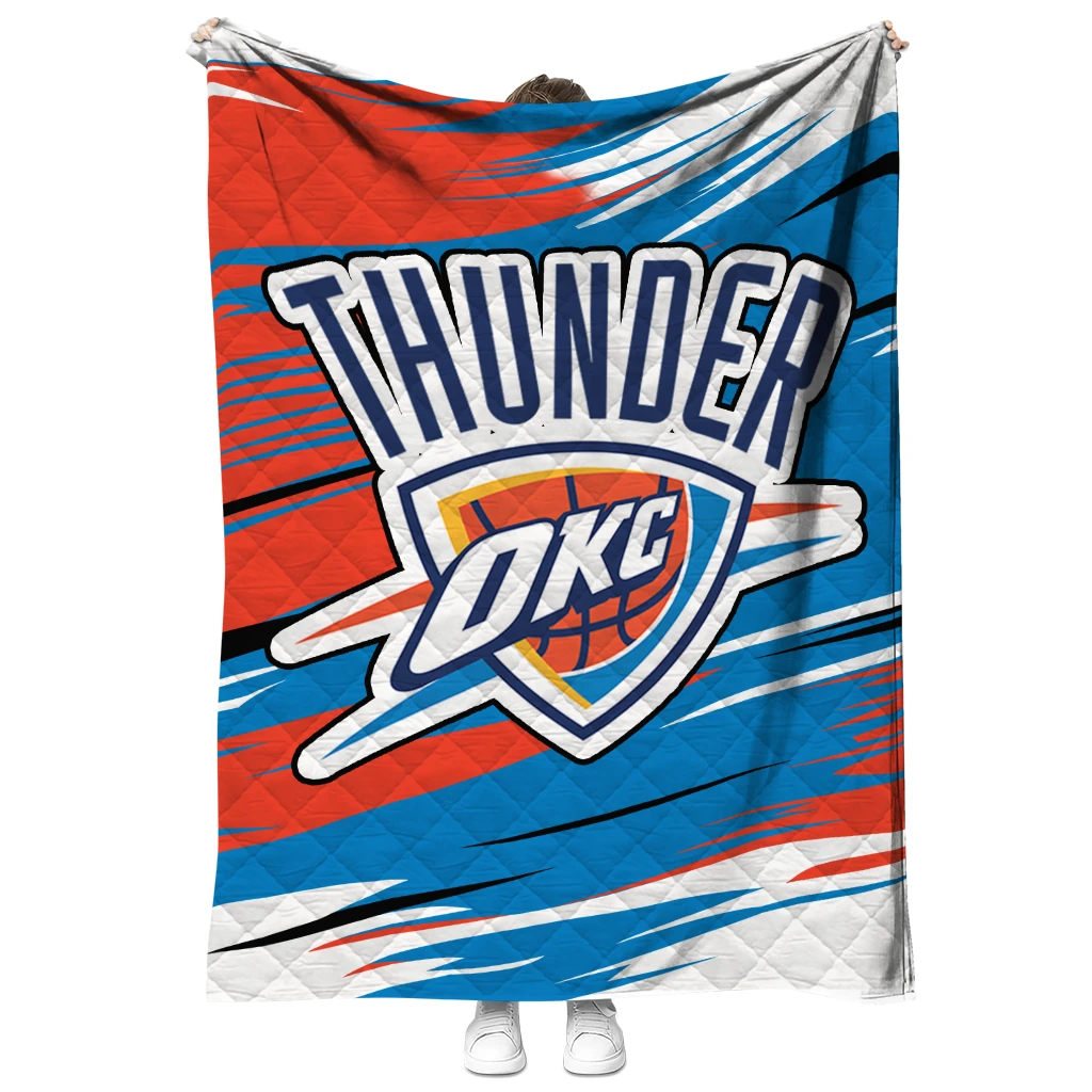 oklahoma city thunder wild lines blue white quilt blanket fashion forward oklahoma city thunder wild lines blue white quilt blanket fashion forward