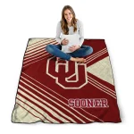 oklahoma sooners arrow layers crimson quilt blanket best selling