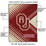 oklahoma sooners arrow layers crimson quilt blanket best selling