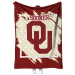 oklahoma sooners block border crimson quilt blanket best selling