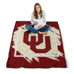oklahoma sooners block border crimson quilt blanket best selling