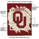 oklahoma sooners block border crimson quilt blanket best selling