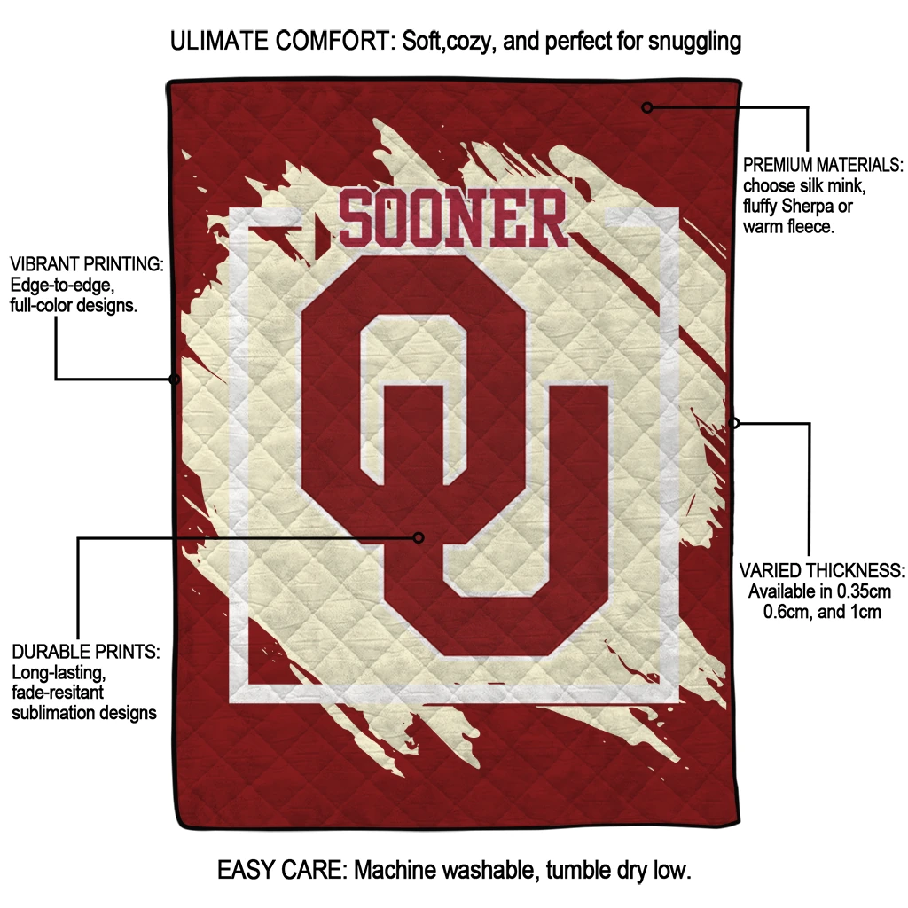 oklahoma sooners block border crimson quilt blanket latest model oklahoma sooners block border crimson quilt blanket latest model