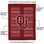 oklahoma sooners bold red crimson quilt blanket best selling