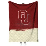 oklahoma sooners dot illusion crimson quilt blanket best selling