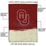 oklahoma sooners dot illusion crimson quilt blanket best selling