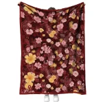 oklahoma sooners hibiscus foliage crimson quilt blanket best selling