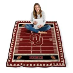 oklahoma sooners mickey player crimson quilt blanket best selling