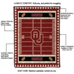 oklahoma sooners mickey player crimson quilt blanket best selling