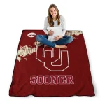 oklahoma sooners paint trail crimson quilt blanket best selling