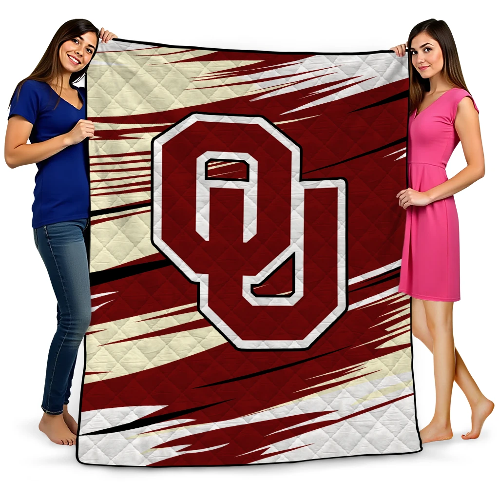 oklahoma sooners wild lines crimson white quilt blanket best selling oklahoma sooners wild lines crimson white quilt blanket best selling