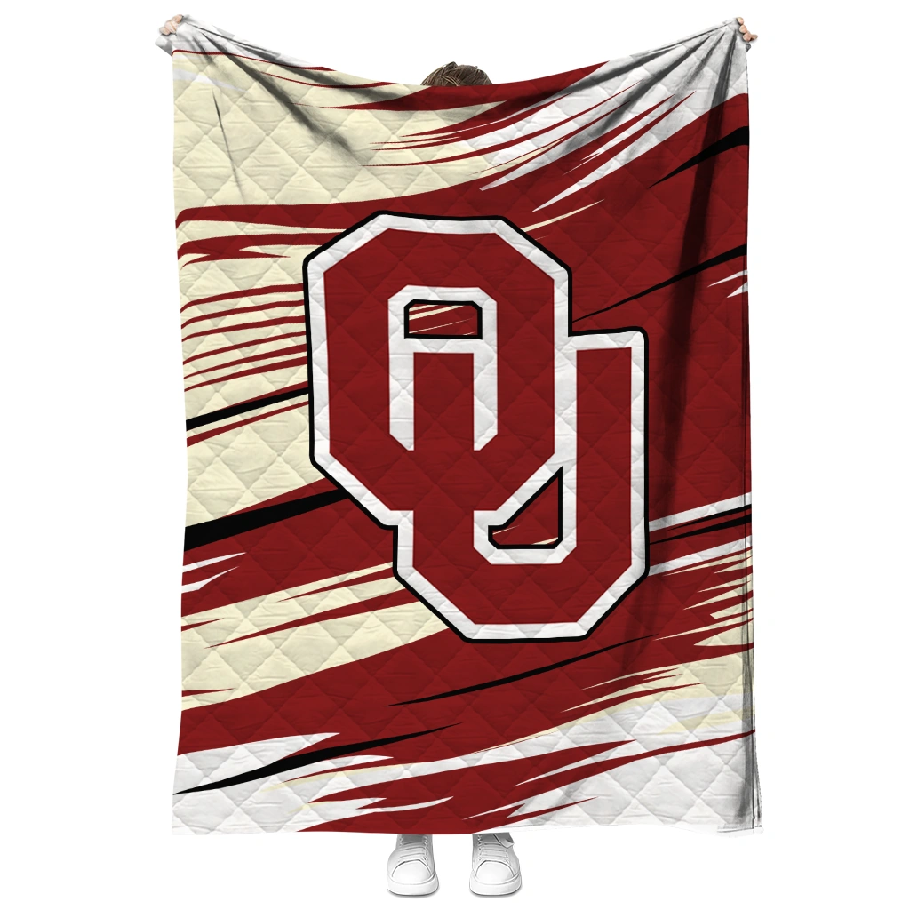 oklahoma sooners wild lines crimson white quilt blanket fashion forward oklahoma sooners wild lines crimson white quilt blanket fashion forward