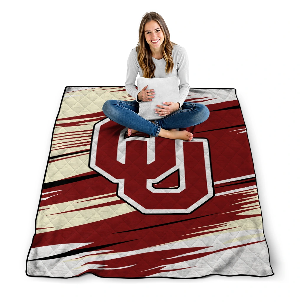 oklahoma sooners wild lines crimson white quilt blanket high quality oklahoma sooners wild lines crimson white quilt blanket high quality
