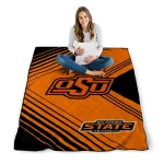 oklahoma state cowboys arrow layers orange quilt blanket best selling