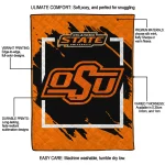 oklahoma state cowboys block border orange quilt blanket best selling