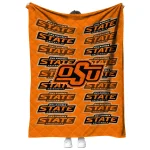 oklahoma state cowboys bold red orange quilt blanket best selling