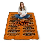 oklahoma state cowboys bold red orange quilt blanket best selling