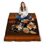 oklahoma state cowboys disney football orange quilt blanket best selling
