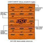 oklahoma state cowboys handdrawn stripes orange quilt blanket best selling