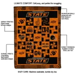 oklahoma state cowboys helmet heart orange quilt blanket best selling