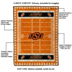 oklahoma state cowboys mickey player orange quilt blanket best selling