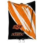 oklahoma state cowboys stroke art orange white quilt blanket best selling