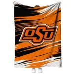 oklahoma state cowboys wild lines orange white quilt blanket best selling