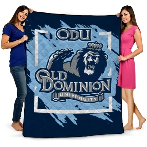 old dominion monarchs block border blue quilt blanket best selling