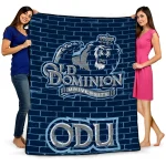 old dominion monarchs brick grid blue quilt blanket best selling