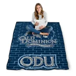 old dominion monarchs brick grid blue quilt blanket best selling