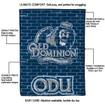 old dominion monarchs brick grid blue quilt blanket best selling