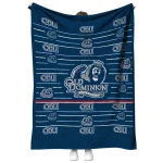 old dominion monarchs handdrawn stripes blue quilt blanket best selling