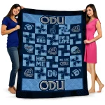 old dominion monarchs helmet heart blue quilt blanket best selling