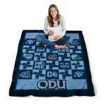 old dominion monarchs helmet heart blue quilt blanket best selling