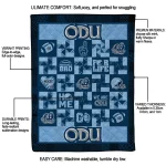 old dominion monarchs helmet heart blue quilt blanket best selling