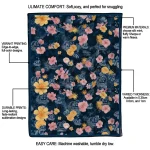 old dominion monarchs hibiscus foliage blue quilt blanket best selling