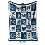 old dominion monarchs mickey mouse motif blue white quilt blanket best selling