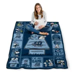 old dominion monarchs snoopy love blue quilt blanket best selling