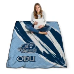 old dominion monarchs stroke art blue white quilt blanket best selling