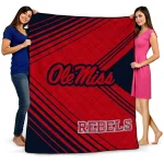 ole miss rebels arrow layers red quilt blanket best selling